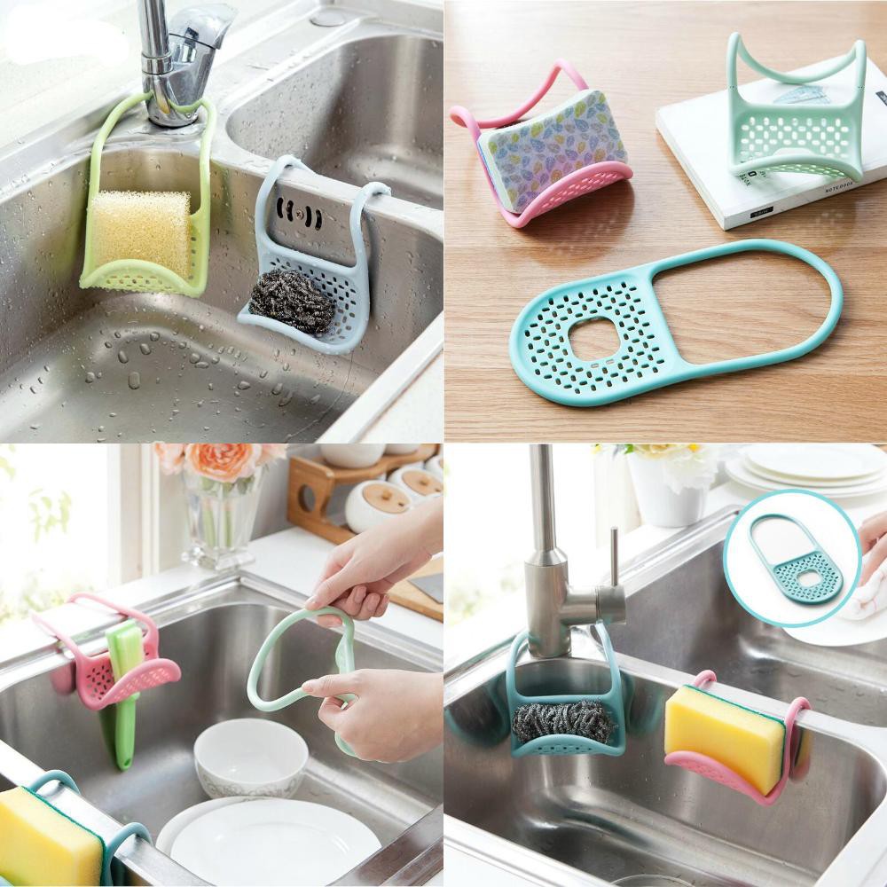 Sponge Holder Storage Rack Adjustable Kitchen Sink Faucet Shopee