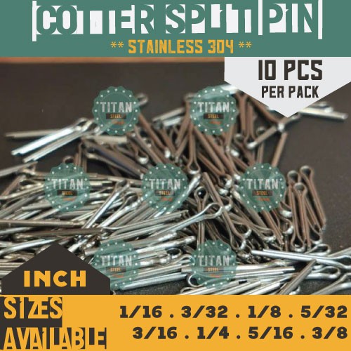 10 Pcs Stainless Cotter Pin Ss Split Pin Screw Shopee Philippines 