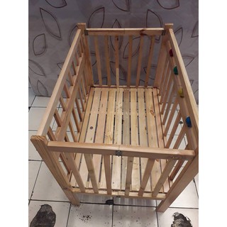 wooden baby crib