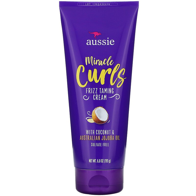 Aussie, Miracle Curls, Frizz Taming Cream, Coconut & Australian Jojoba ...