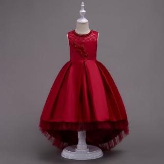 red baby party dress