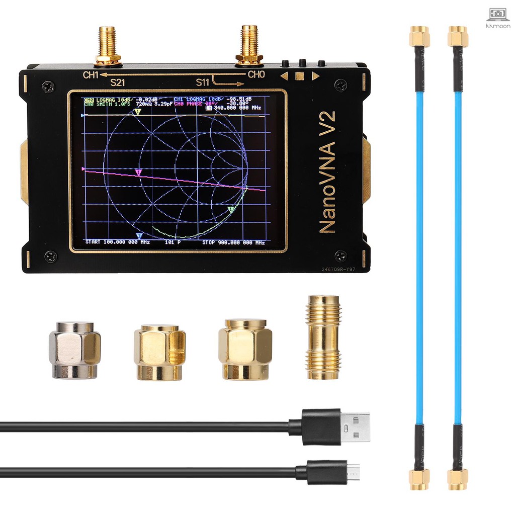 3.2 inch large screen 3g vector network analyzer s-a-a-2 nanovna v2 ...
