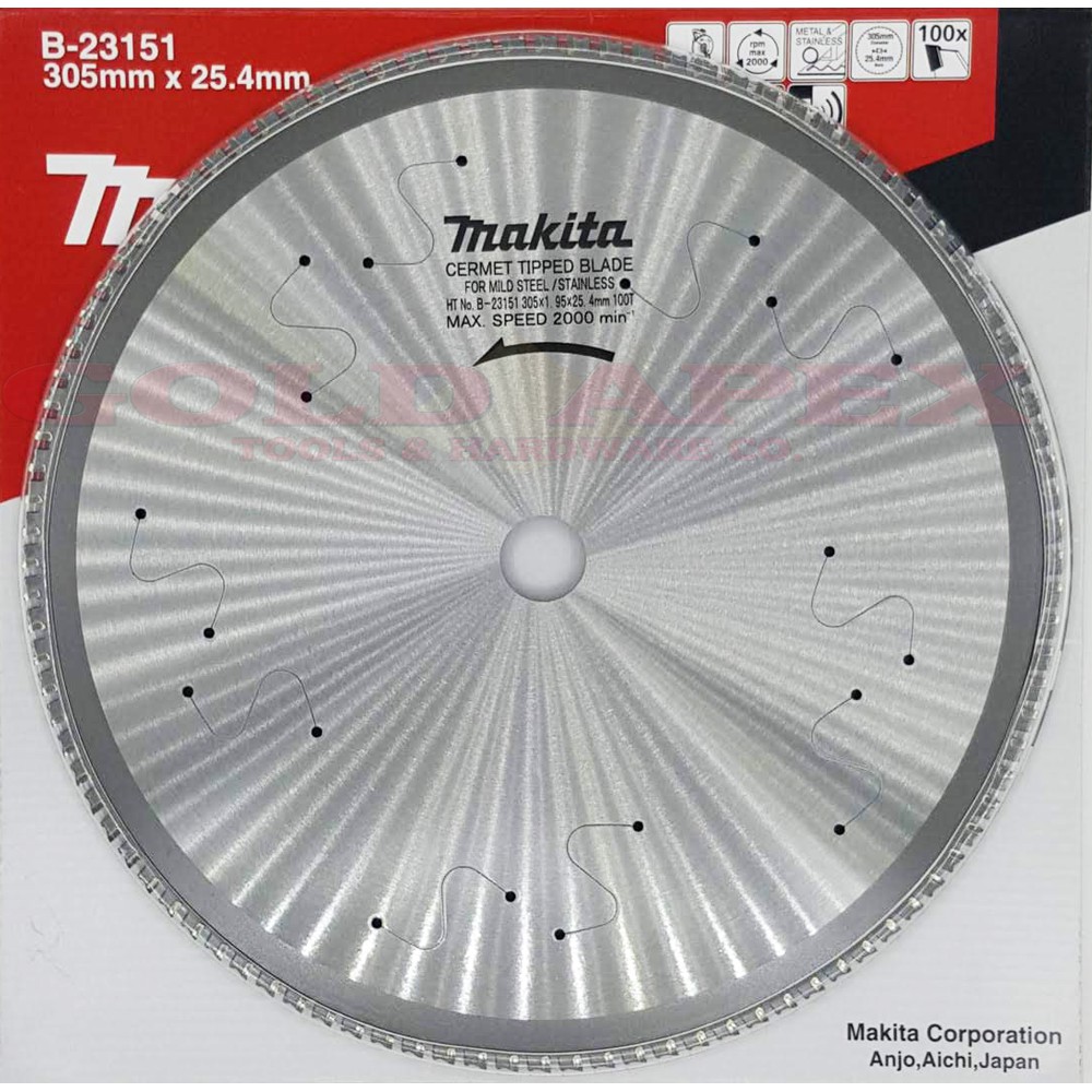 Makita B-23151 TCT Circular Saw Blade For Stainless 12"x100T (for ...