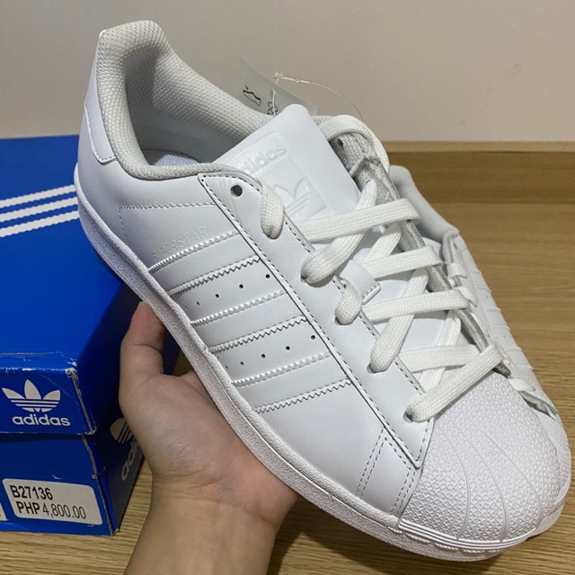 ORIGINAL ADIDAS SUPERSTAR TRIPLE WHITE MEN'S SSHOES | Shopee Philippines