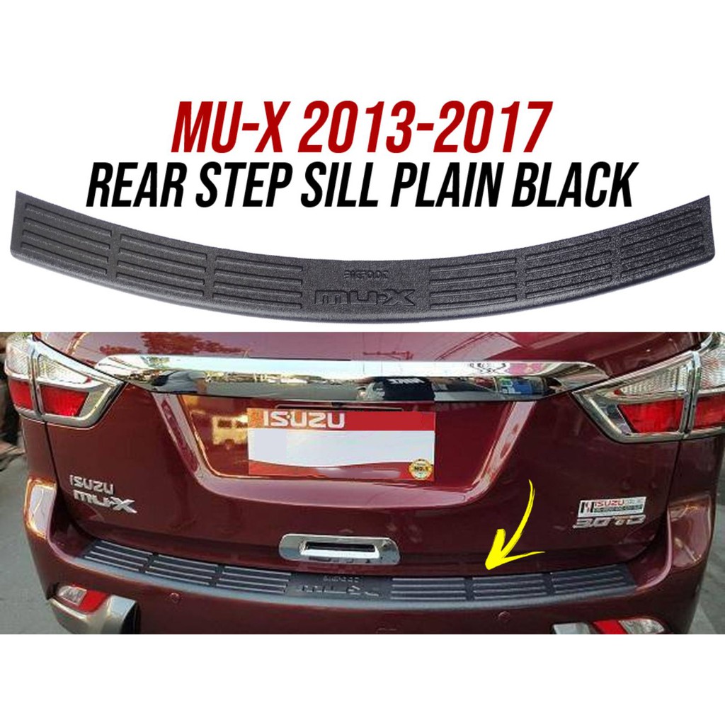 Isuzu Mux 20122017 Rear Step sill Plain Black / Rear stepsill / Bumper
