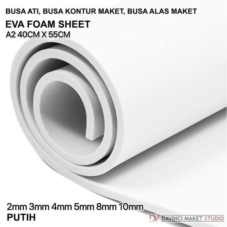 PUTIH Eva Foam Ati Heart Foam Diorama Contour Material A2 40cm x 55cm