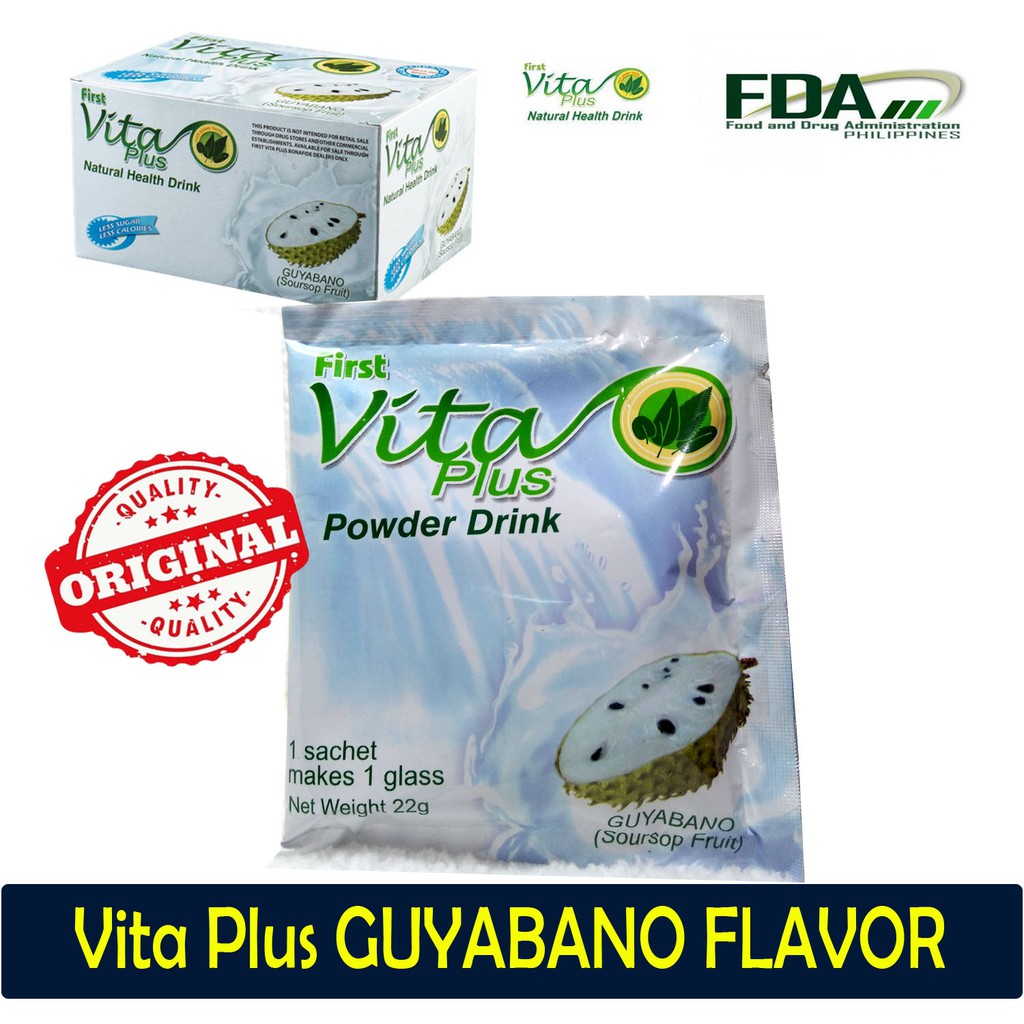 Original First Vita Plus Guyabano Flavor 1 Sachet Shopee Philippines