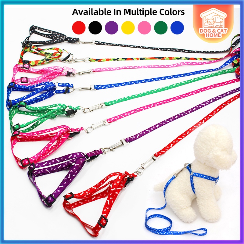 Dog Leash For Shitzu Adjustable Puppy Leash Nylon Dog Leash And Collar