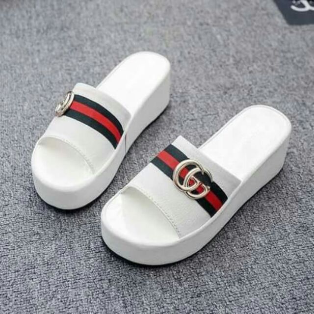 gucci wedge flip flops