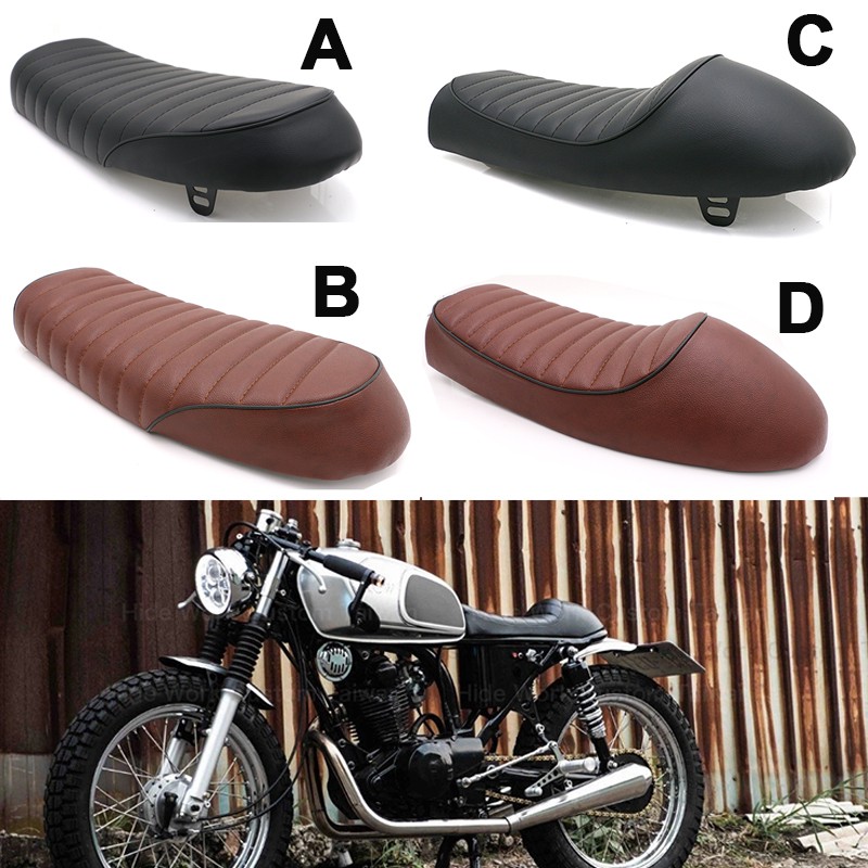 37+ Stunning Brown leather cafe racer seat image ideas
