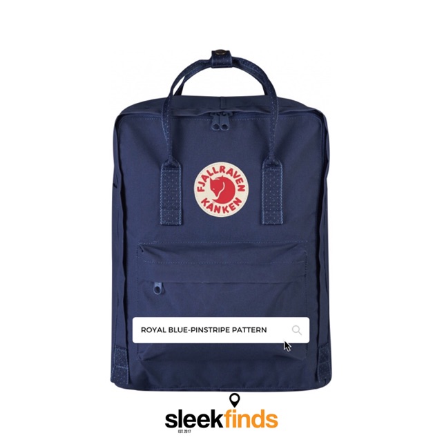 fjallraven kanken royal blue pinstripe backpack