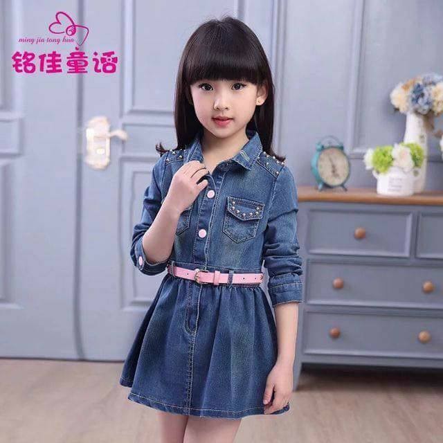 maong dress for kids