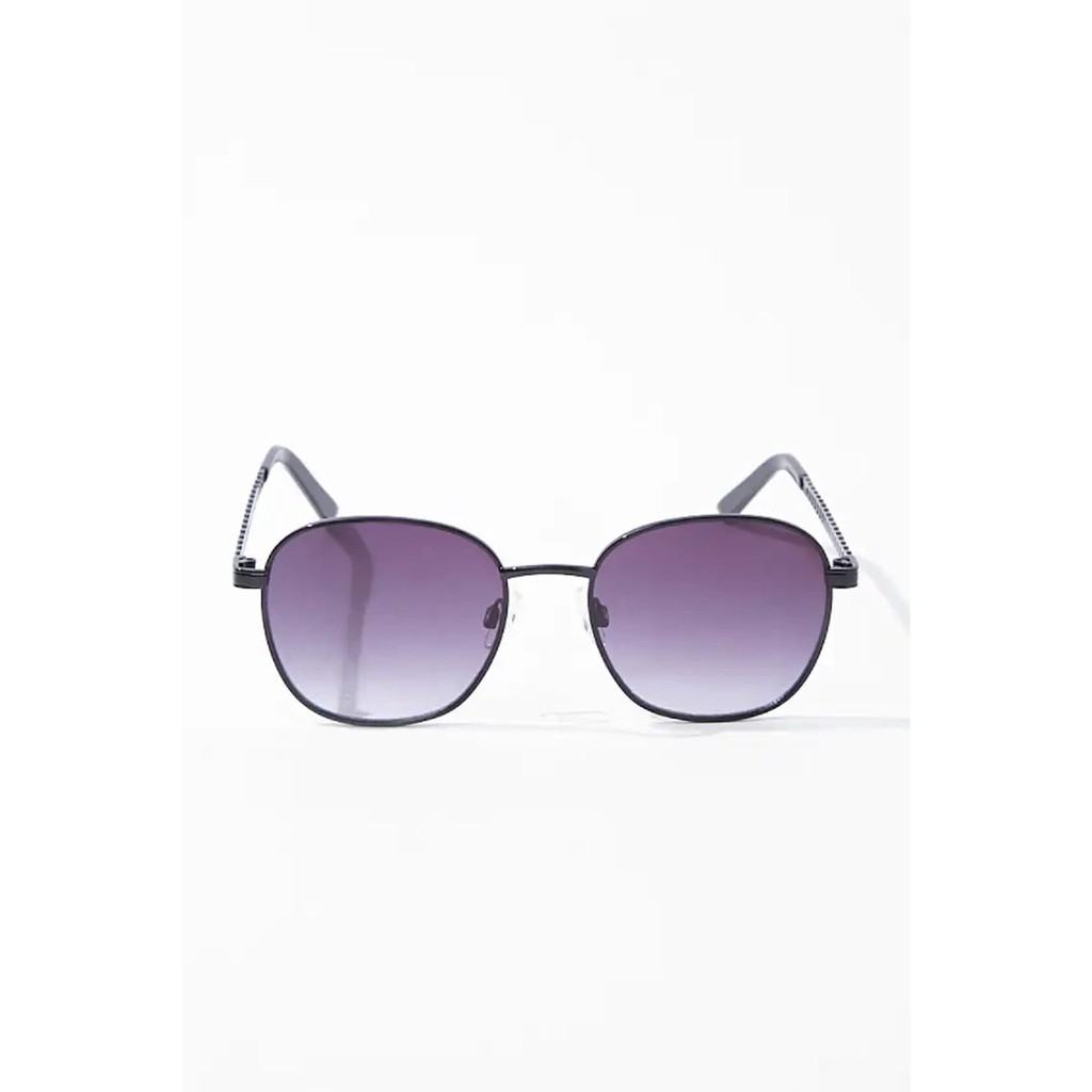 black tinted round sunglasses