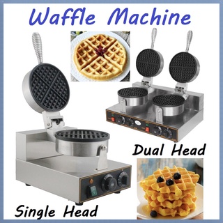 Single Head Dual Head Electric Waffle Maker Temperature Adjustable Nonstick