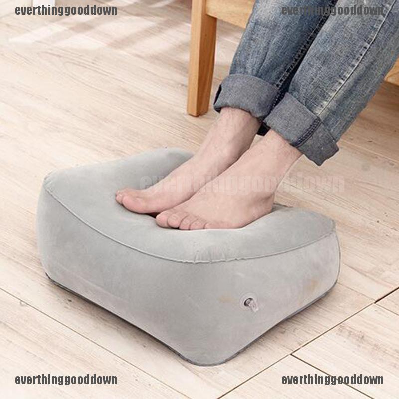 EGD Soft Footrest Pillow PVC Inflatable Foot Rest Pillow Cushion Air Travel Of Shopee Philippines