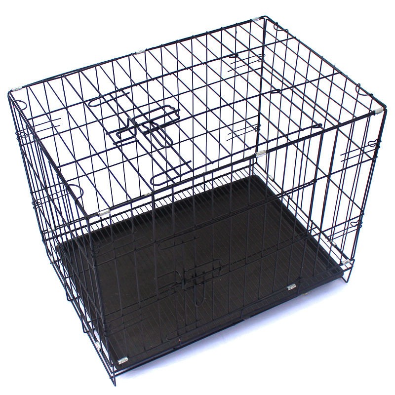 LARGE Dog Cage Single Door Folding Metal Dog Crates(Fully Equipped