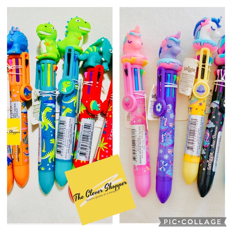 Smiggle Rainbow Pens (Dinosaur World/ Unicorn World/Sport) | Shopee ...