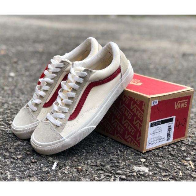 vans style 36 marshmallow racing red