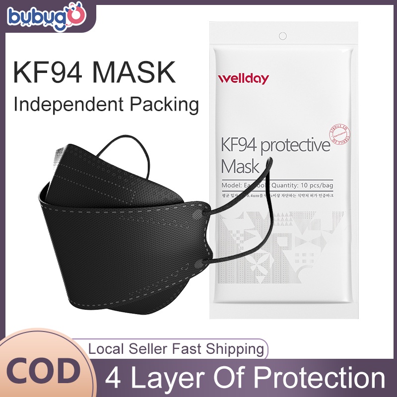 Bubugo 100Pcs Kf94 Mask FDA Approved Korea Mask Disposable Dust
