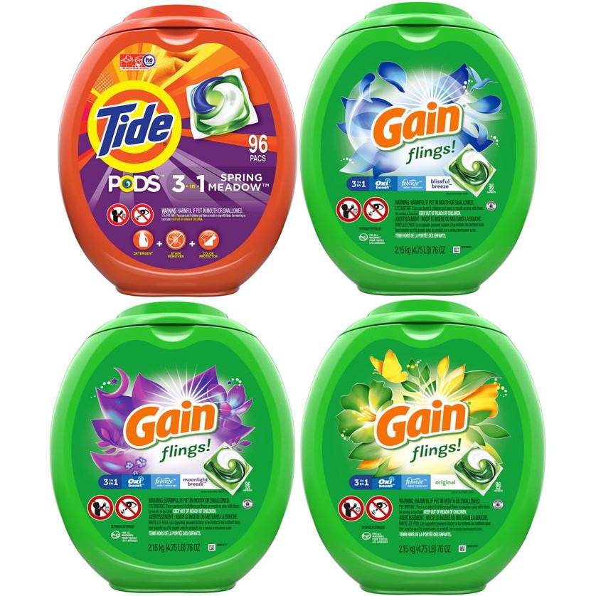 Tide Pods Gain Flings 3in1 96 Pods Laundry Detergent Shopee Philippines