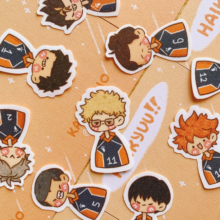 Stickers, Labels & Tags Paper & Party Supplies Haikyu! Die Cut Stickers ...