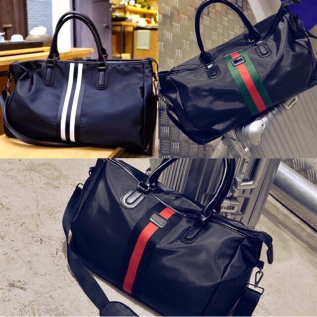 Fendi Gucci korean duffle bag travel bag weekender bag | Shopee Philippines