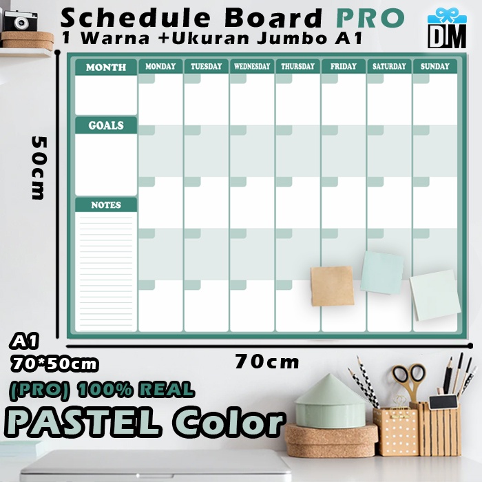 Schedule Board PRO THE REAL PASTEL COLOR Jumbo A1 70x50cm Professional