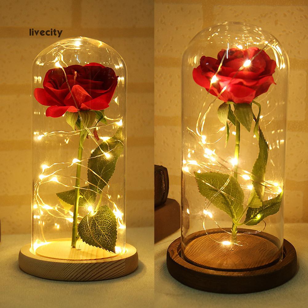 Enchanted Rose Flower Lamp Beauty And The Beast Decor Lamp Shopee