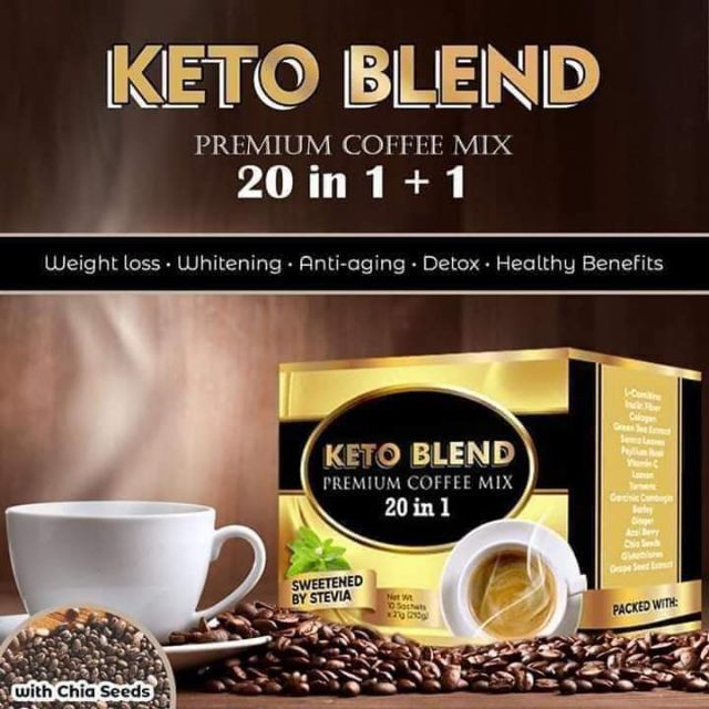 KETO BLEND COFFEE 20 IN 1 SLIMMING AND WHITENING COFFEE Shopee
