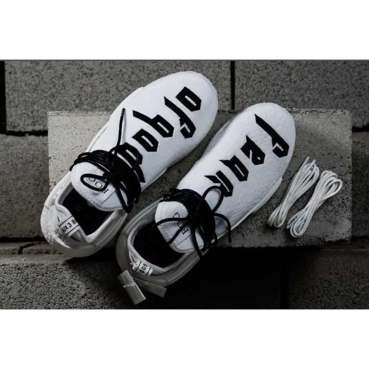 human race shoes white and black