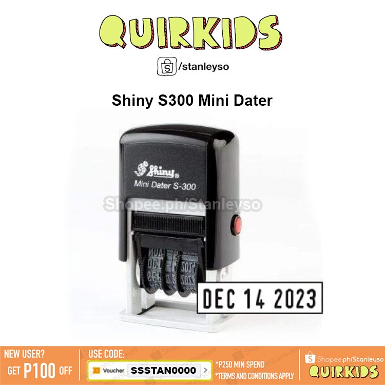 Shiny S300 Mini Dater Stamp Self Inking Shopee Philippines