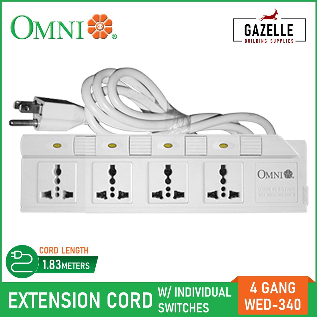 Omni Extension Cord With Individual Switch