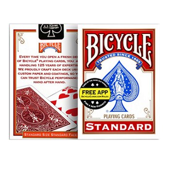 4 DECKS BICYCLE RIDER BACK STANDARD INDEX 2 BLACK 2 RED PLAYING POKER CARDS USA 
