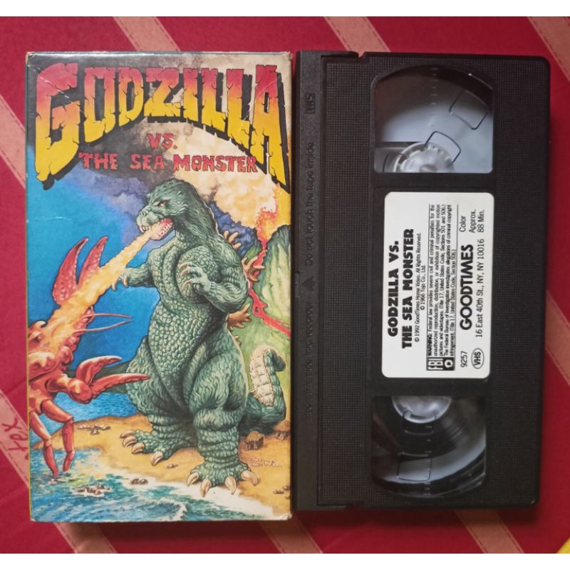 GODZILLA VS THE SEA MONSTERS RARE VINTAGE VHS WITH GREAT ARTWORK ...