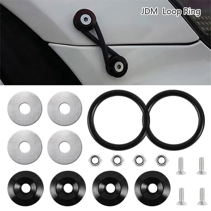 YELLOW BILLET BUMPER TRUNK QUICK RELEASE FASTENER KIT REPLACEMENT RUBBER O RING