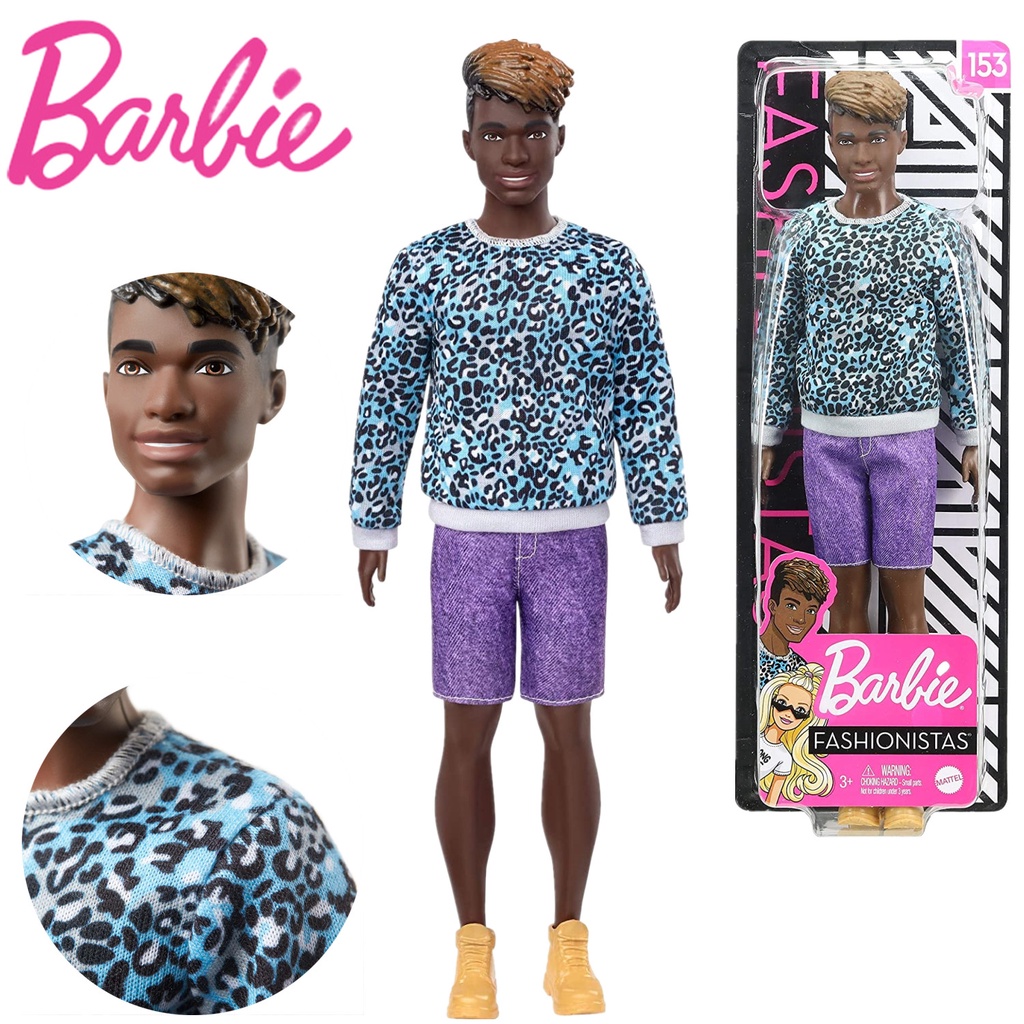 Original Genuine Barbie Fashionistas Doll Barbie Ken 153 Black Race Ken With Sweater Play House Dr Shopee Philippines
