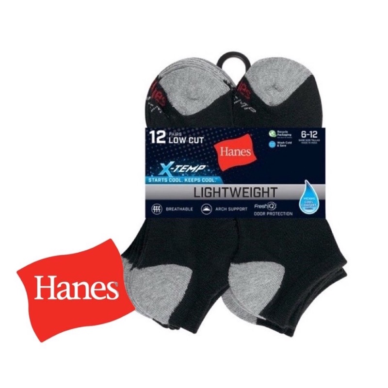 Hanes Men's FreshIQ® XTemp® Low Cut Socks per pair Shopee Philippines