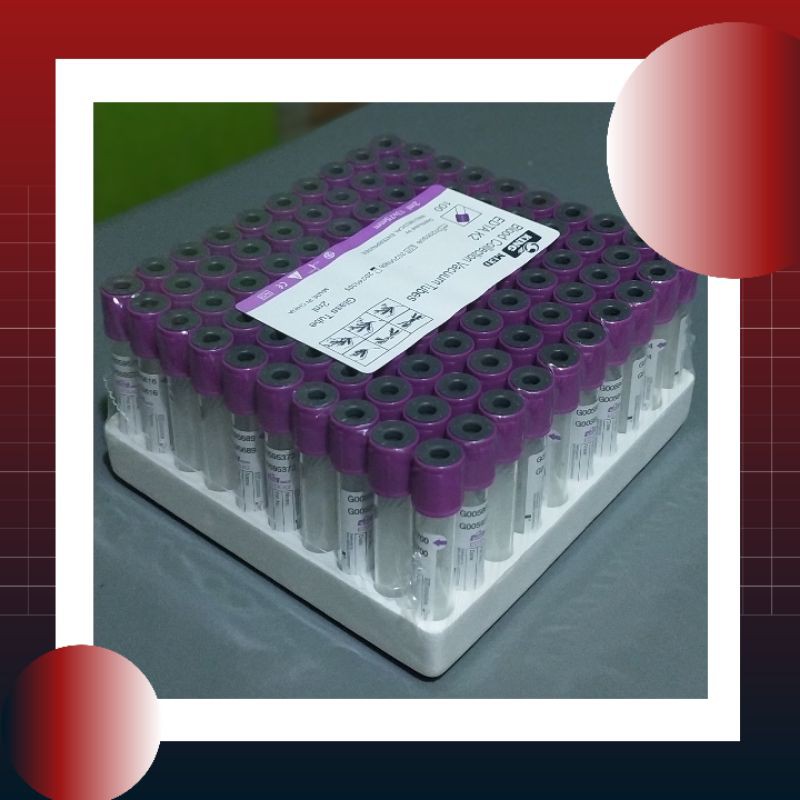 EDTA (2ml) Purple Top Tubes (Blood Collection Vacuum Tubes) ANY BRAND