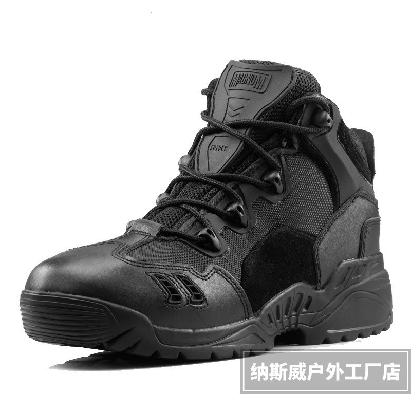 low black combat boots