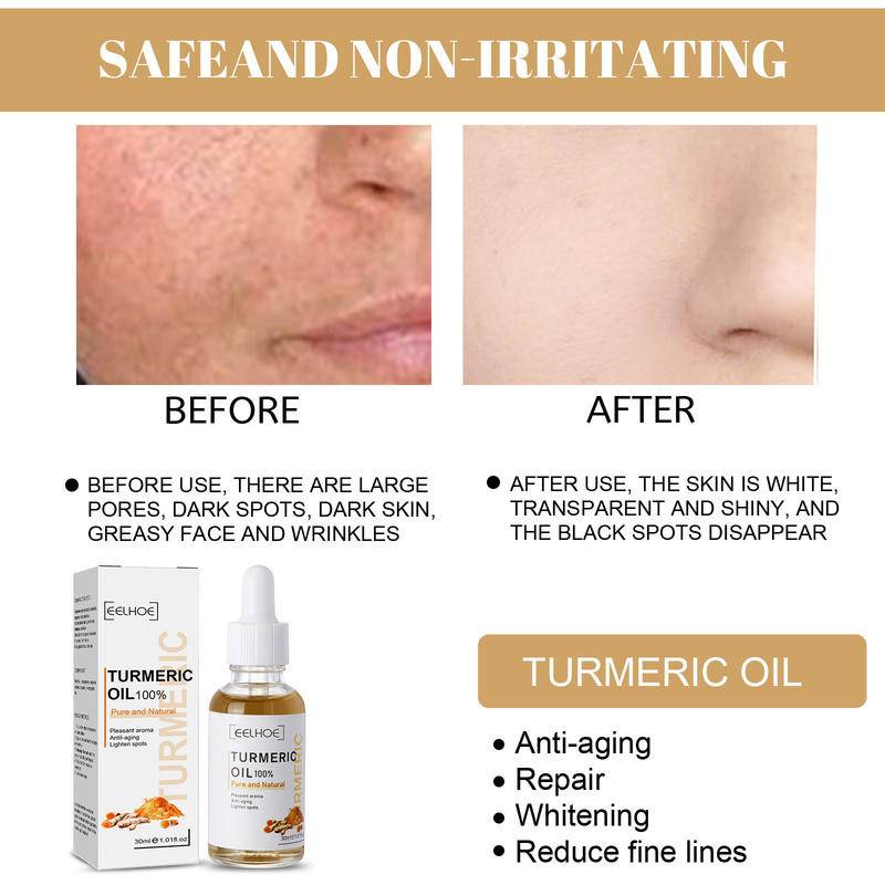 Turmeric Face Serum Anti Wrinkle Tighten Brighten Moisturizing Skin Whitening Dark Spot Facial Skincare Care Cosmetics Beauty