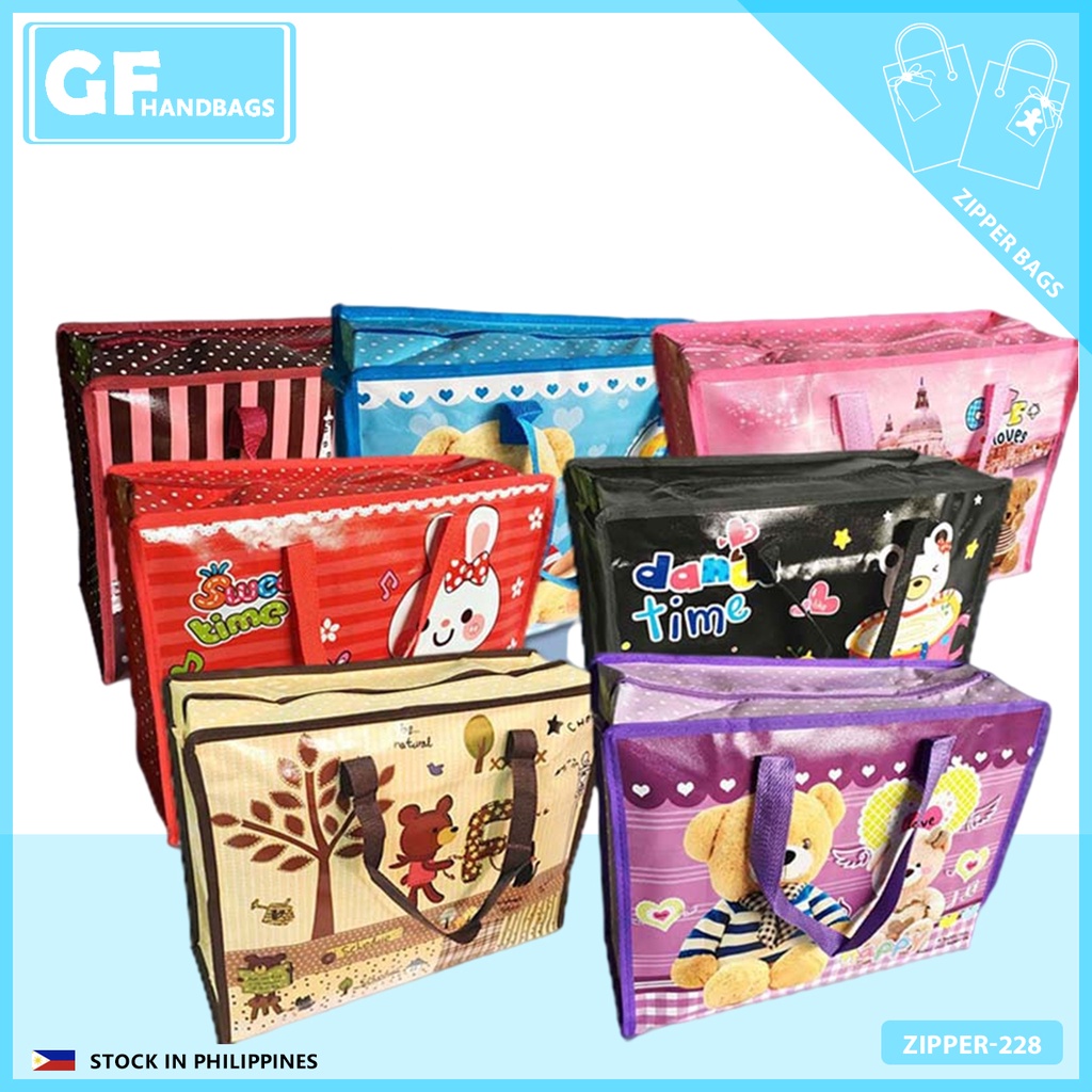 1pc Foldable Sako Bag Storage Zipper Shopping Bag Organizer Sorting Bag