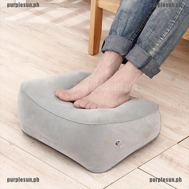 【COD purplesun】Soft Footrest Pillow PVC Inflatable Foot Rest Pillow