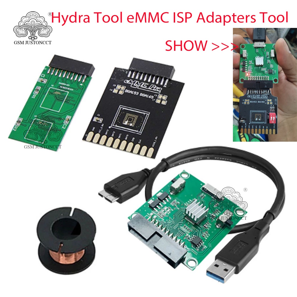 Original Hydra Tool Emmc Isp Adapters Tool With Emmc And Isp Pinouts