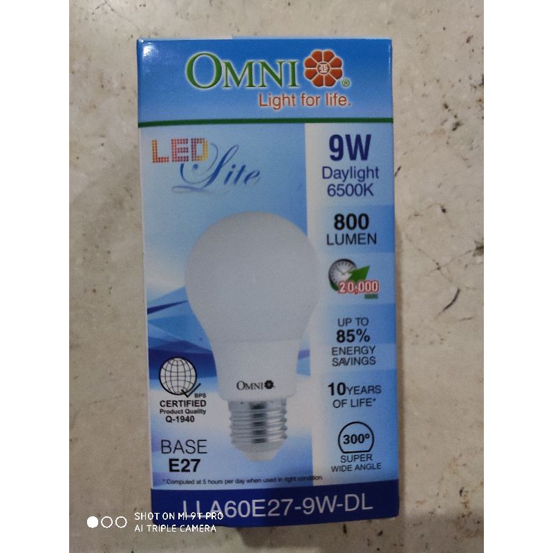 omni led bulbs daylight 6500k e27 socket Shopee Philippines