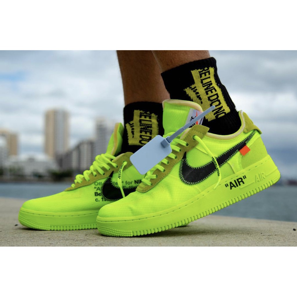 nike air force off white neon