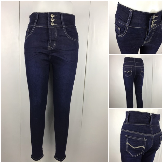 women's 3 button jeans