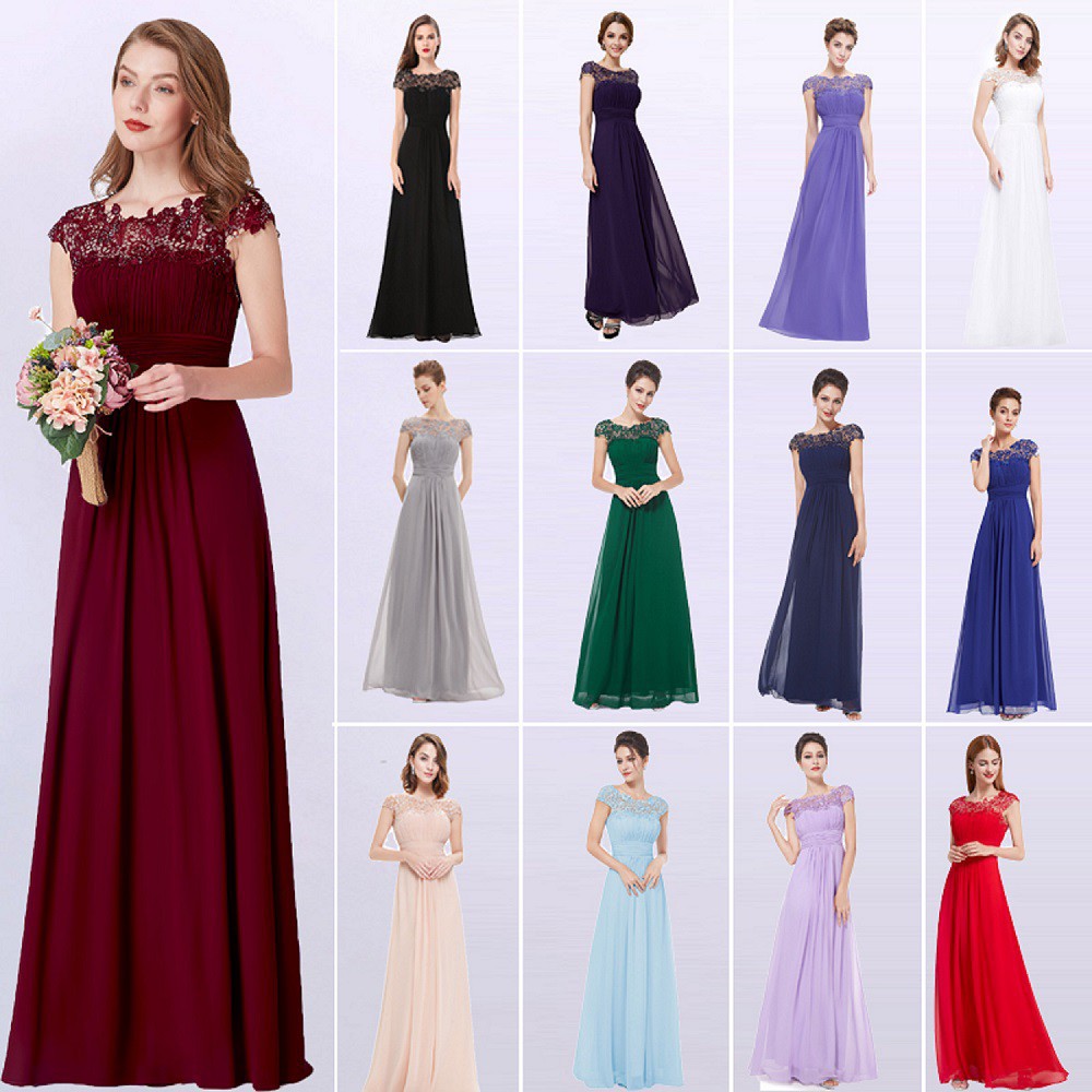 Women's Clothing Ever-Pretty US Lace Chiffon Long Evening Party Dresses ...