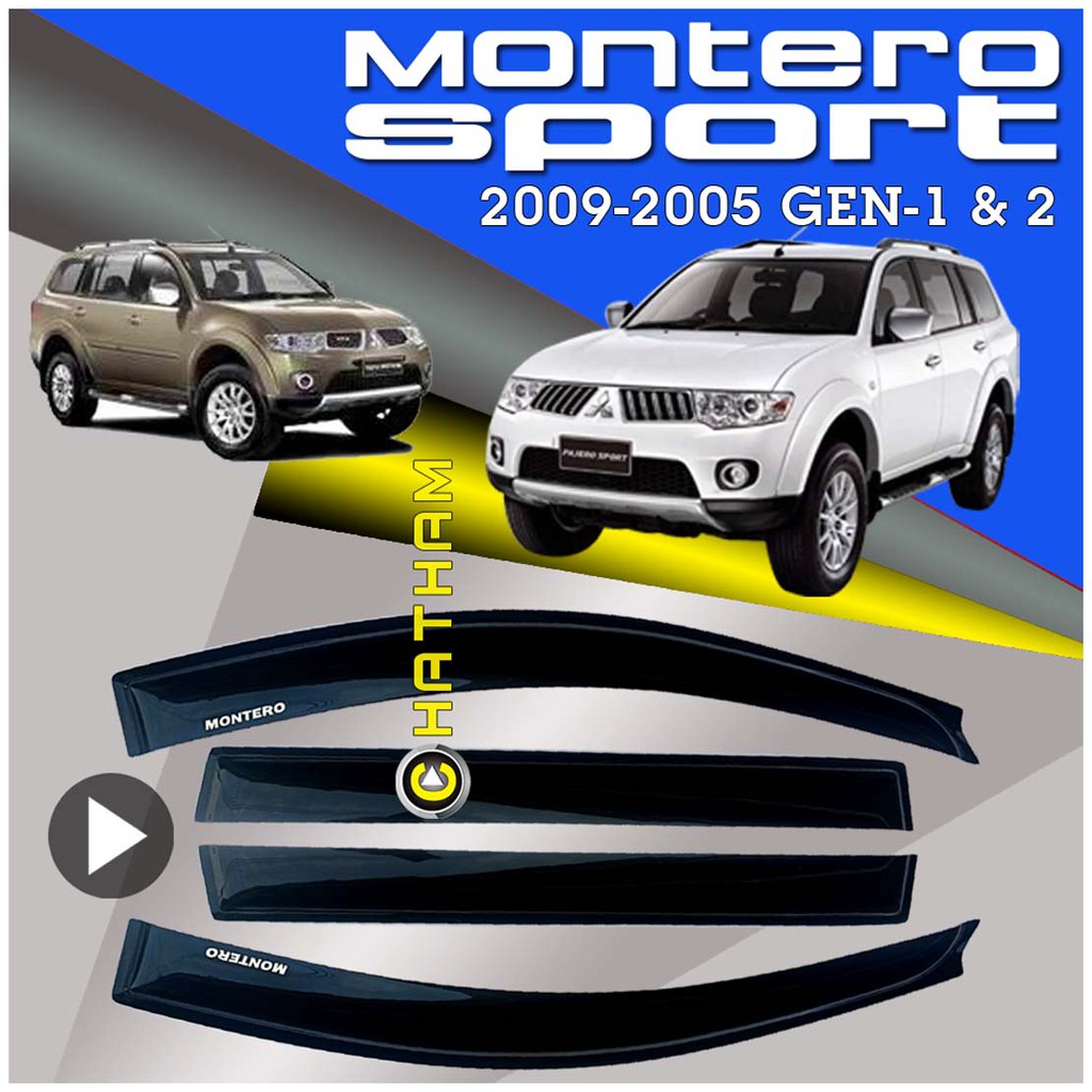 Rain Guard for Montero Sport 2009 to 2015 Gen 1 and 2 ( Window Visor