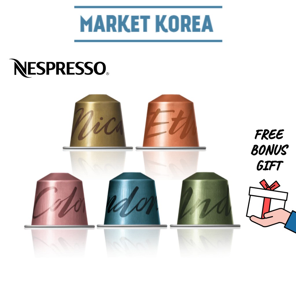 NESPRESSO Capsules Master Origins Coffee Capsules (5 Flavours) - 10 Capsules,shipping from Korea 