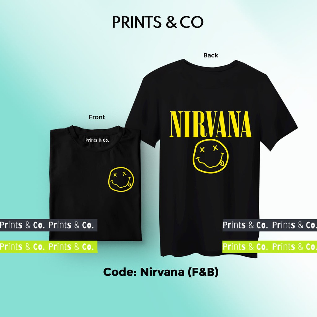 NIRVANA STREETWEAR FRONT AND BACK SHIRT | Shopee Philippines